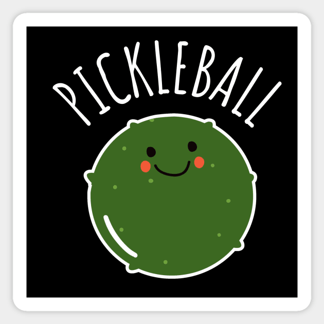 Pickleball Funny Pickle In A Shape Of A Ball Sticker by DesignArchitect